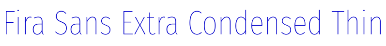Fira Sans Extra Condensed Thin 字体